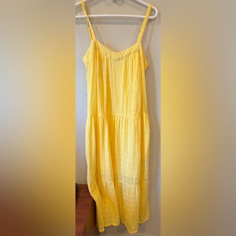 Remade Knox Rose Bright Yellow Tiered Maxi Dress